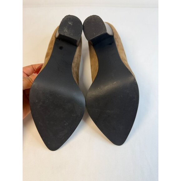 Tahari Aimee Womens Size 7M Brown/Black Suede Leather Animal Print Pumps - Picture 10 of 14